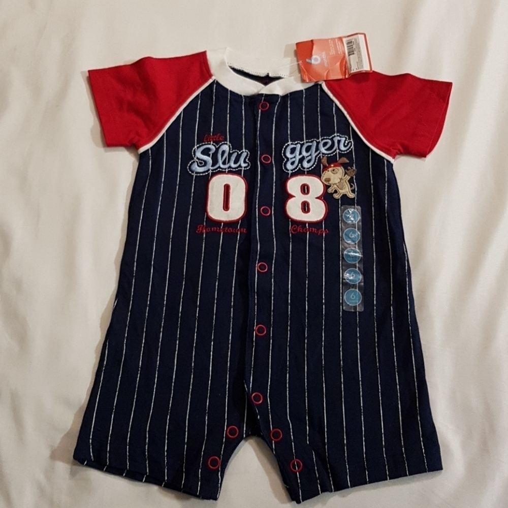 Carter's 6 months boys little slugger romper NEW